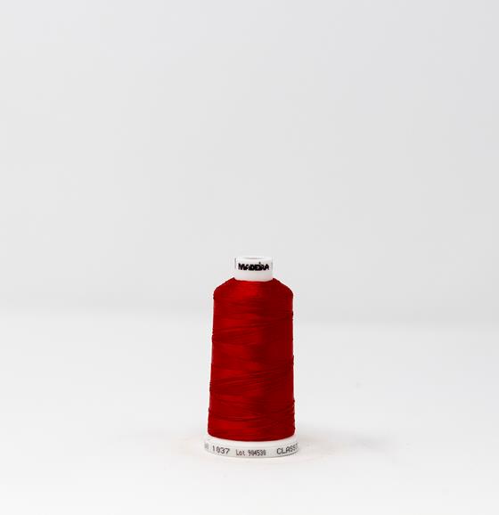 #911-1037 1100 yard spool of #40 weight Tango Red  rayon machine embroidery thread.