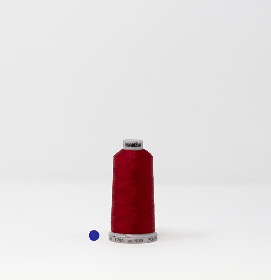 #924-1781 1,640 yard spool of #60 weight Radish Red polyester machine embroidery thread.