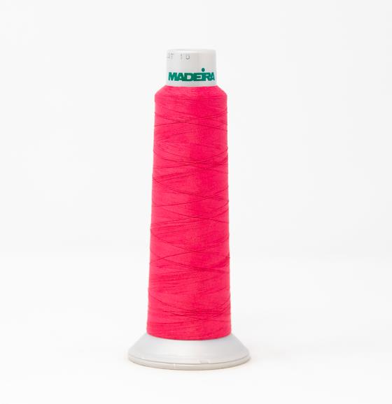 #940-7986 2,700 yard cone Frosted Matt #40 embroidery thread in red pink.