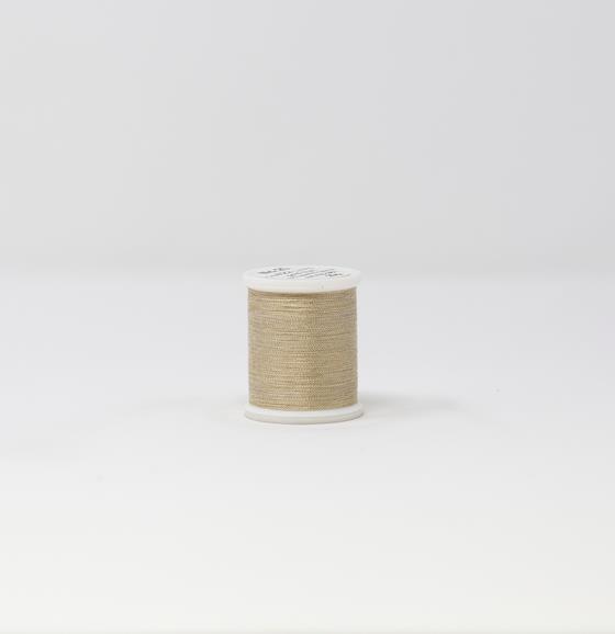 #981-422 20 Weight 612 yard spool of Gold Dust color Madeira FS Metallic machine embroidery thread.