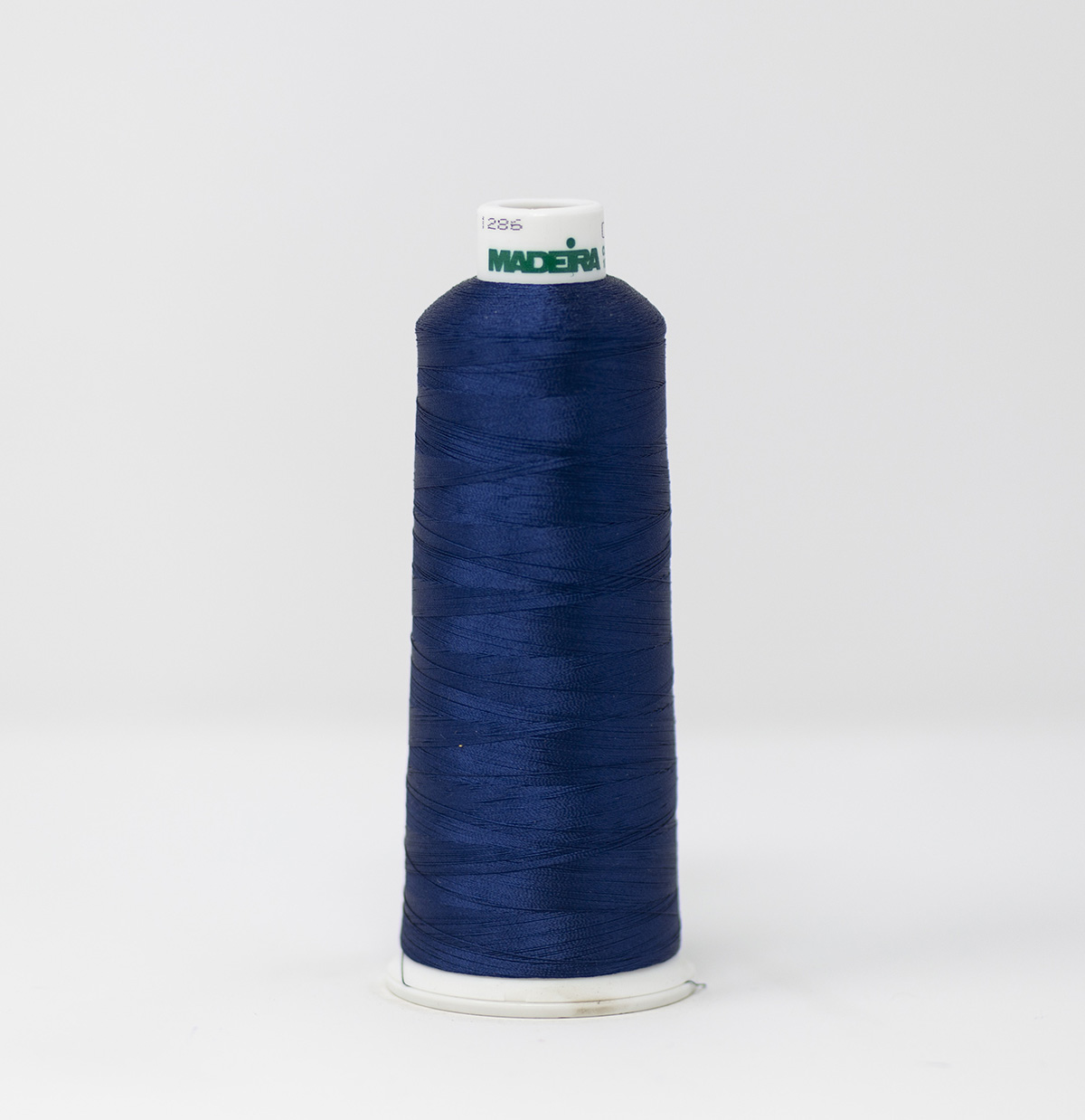 910-1242 5500 yard cone of #40 weight rayon embroidery thread in Dark Denim.